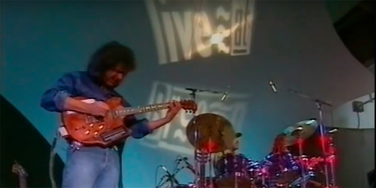 Jazz guitarist Pat Metheny live in concert with his Roland G-303 guitar modified with the NED Digital Guitar Option
