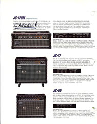 roland 1986 amplifier catalog page