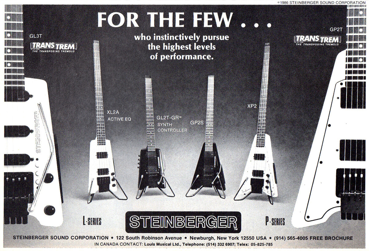 Advertisement - Steinberger Guitars