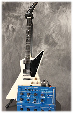 Gibson Explorer 24-pin vintage guitar synth controller with Roland GR-300