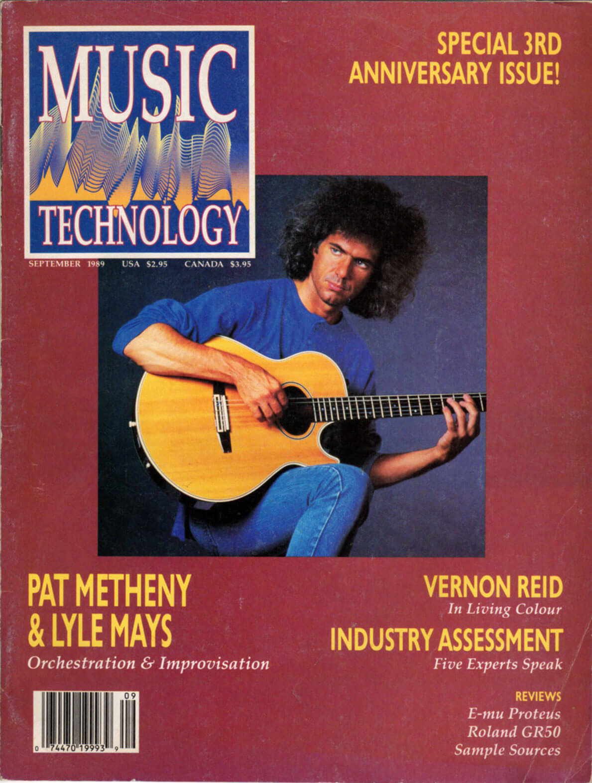 Pat Metheny - Cover Music Technology September 1989