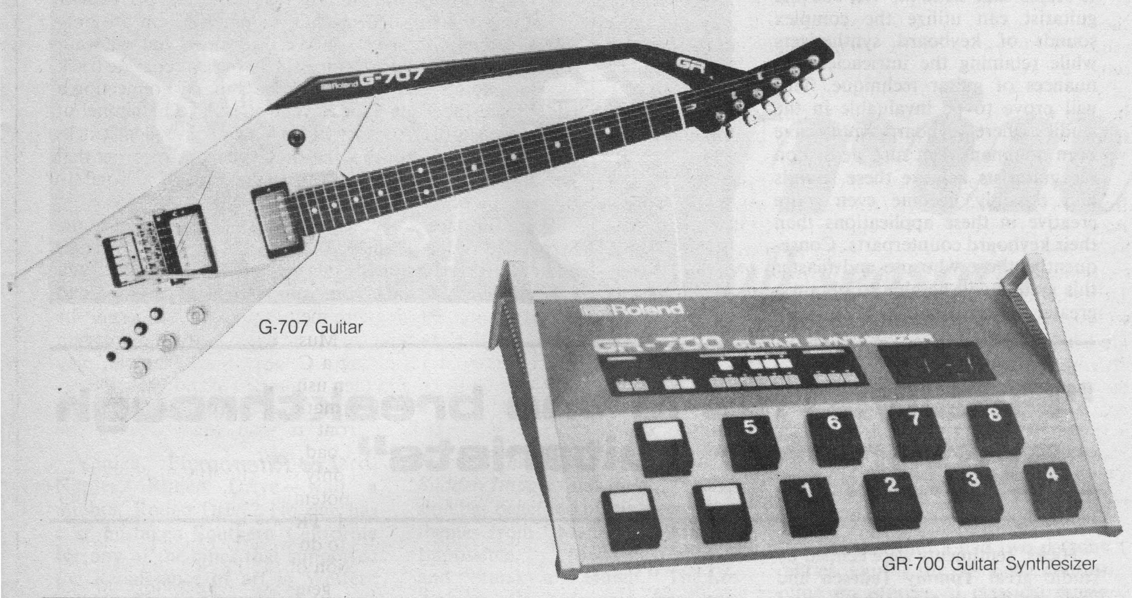 Roland GR-700 System, GR-700 and G-707 Guitar