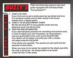 Washburn Buzz Feiten Information